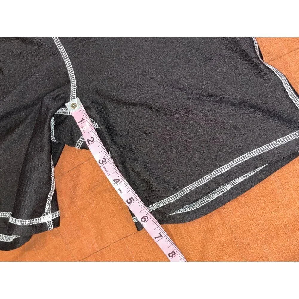 WeWoreWhat Black Elastic High Waist Stretchy Biker Shorts Women's Size M